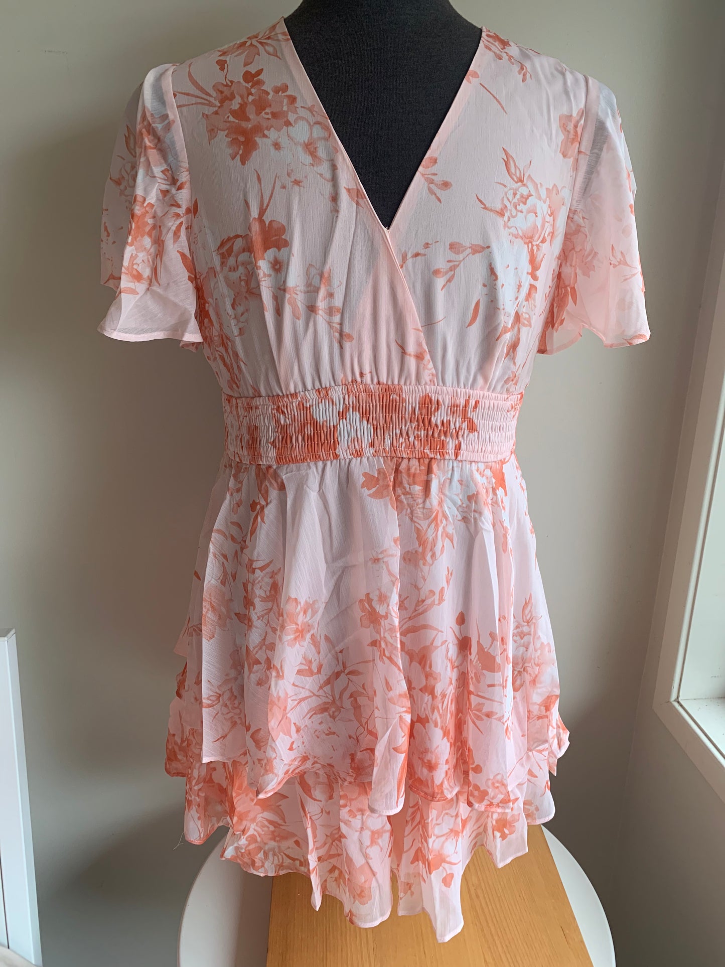 Floral Shirred Dress